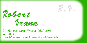 robert vrana business card